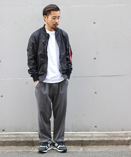 JOURNAL STANDARD（ジャーナルスタンダード）の「TR 1Pイージーワイドパンツ#（その他パンツ・メンズ・ブラック/グリーン系その他/グレー/ネイビー・LARGE/SMALL/MEDIUM）」の13枚目の写真