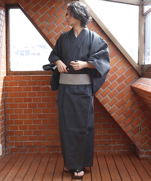 【セール】しじら浴衣 3点セット ゆかた 帯 下駄 コットン（浴衣）｜８(eight)（エイト）