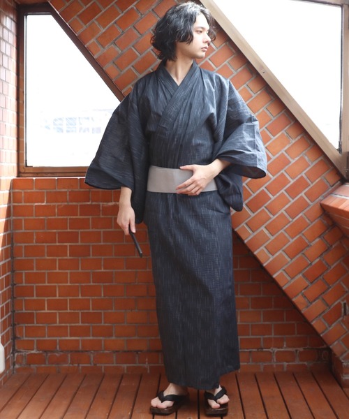 【セール】しじら浴衣 3点セット ゆかた 帯 下駄 コットン（浴衣）｜８(eight)（エイト）