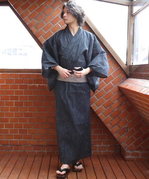 【セール】しじら浴衣 3点セット ゆかた 帯 下駄 コットン（浴衣）｜８(eight)（エイト）