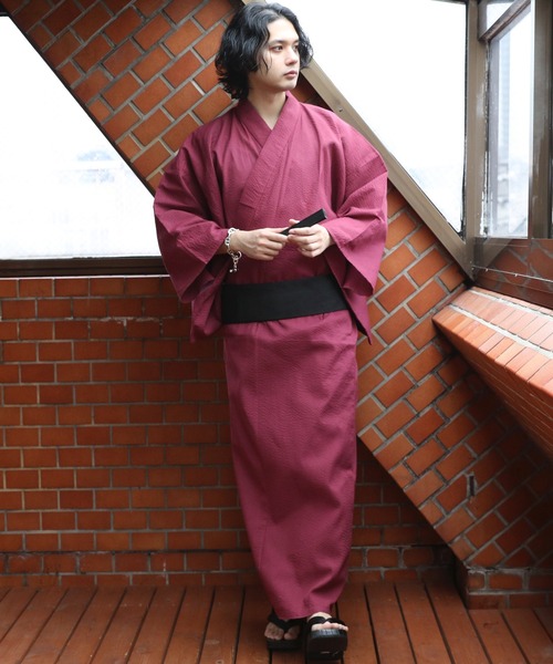 【セール】しじら浴衣 3点セット ゆかた 帯 下駄 コットン（浴衣）｜８(eight)（エイト）