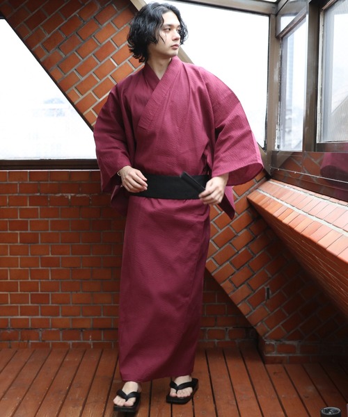 【セール】しじら浴衣 3点セット ゆかた 帯 下駄 コットン（浴衣）｜８(eight)（エイト）