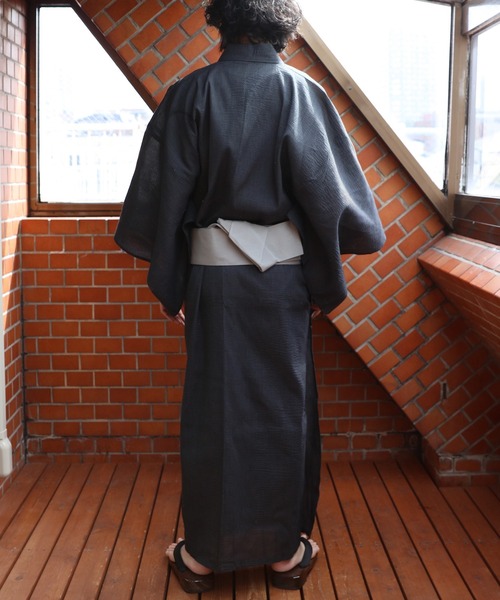 【セール】しじら浴衣 3点セット ゆかた 帯 下駄 コットン（浴衣）｜８(eight)（エイト）