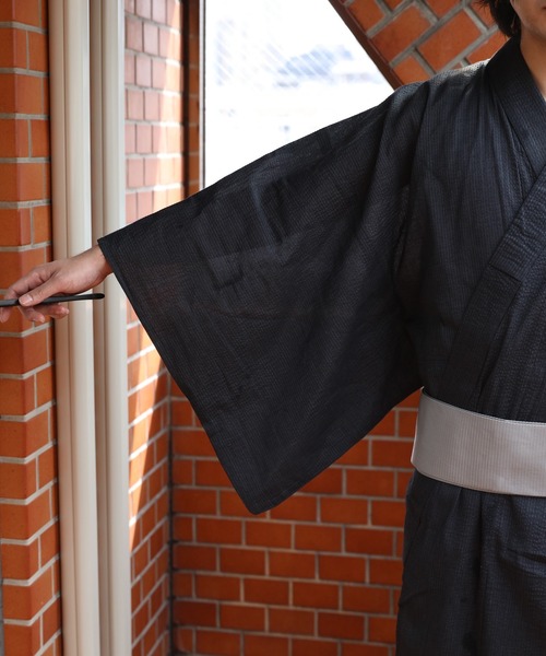 【セール】しじら浴衣 3点セット ゆかた 帯 下駄 コットン（浴衣）｜８(eight)（エイト）