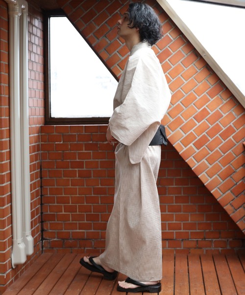 【セール】しじら浴衣 3点セット ゆかた 帯 下駄 コットン（浴衣）｜８(eight)（エイト）