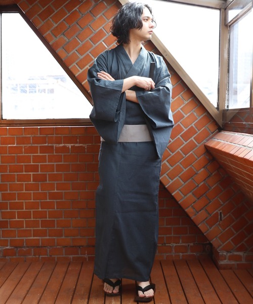 【セール】しじら浴衣 3点セット ゆかた 帯 下駄 コットン（浴衣）｜８(eight)（エイト）