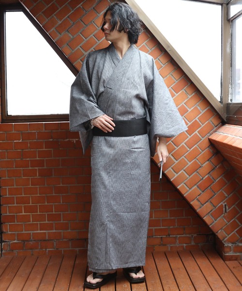 【セール】しじら浴衣 3点セット ゆかた 帯 下駄 コットン（浴衣）｜８(eight)（エイト）