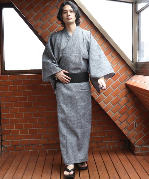 【セール】しじら浴衣 3点セット ゆかた 帯 下駄 コットン（浴衣）｜８(eight)（エイト）