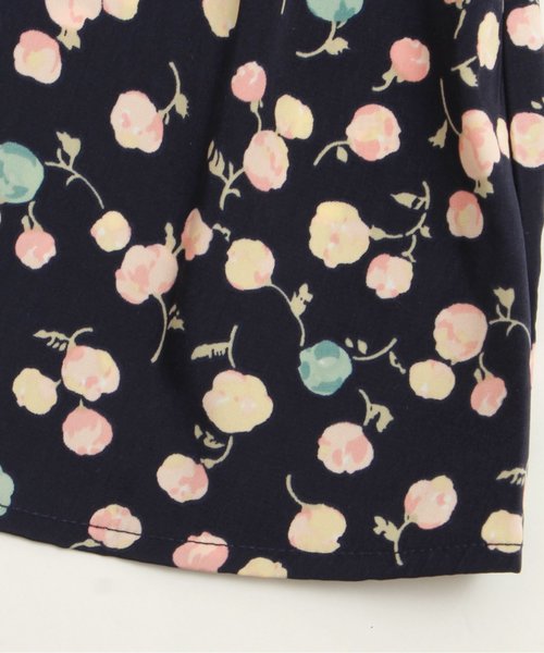 apres les cours（アプレレクール）の「5分袖花柄シャツワンピース（ワンピース・キッズ・ネイビー/オフホワイト・100/120/110/80/90/140/130）」の9枚目の写真