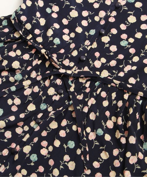 apres les cours（アプレレクール）の「5分袖花柄シャツワンピース（ワンピース・キッズ・ネイビー/オフホワイト・100/120/110/80/90/140/130）」の10枚目の写真
