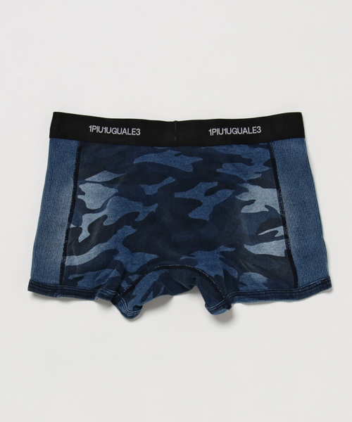 1PIU1UGUALE3  RELAX （ウノピゥウノウグァーレトレ リラックス）の「1PIU1UGUALE3 RELAX(ウノピゥウノウグァーレトレ)インディゴカモボクサーパンツ（ボクサーパンツ・メンズ・インディゴブルー・X-LARGE/SMALL/LARGE/MEDIUM）」の2枚目の写真