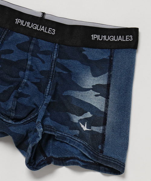 1PIU1UGUALE3  RELAX （ウノピゥウノウグァーレトレ リラックス）の「1PIU1UGUALE3 RELAX(ウノピゥウノウグァーレトレ)インディゴカモボクサーパンツ（ボクサーパンツ・メンズ・インディゴブルー・X-LARGE/SMALL/LARGE/MEDIUM）」の3枚目の写真