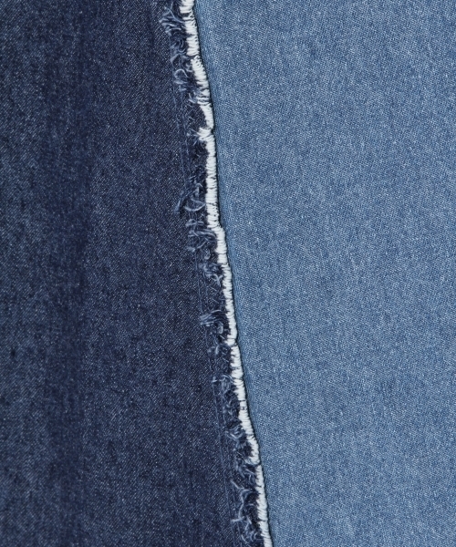 ★新品★【niko and...】ニコアンド ハギハギデニムスカート ブルー Ｌサイズ★ ハギハギデニムフレアスカートniko andを使った人気