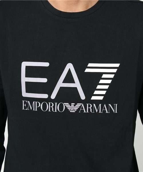 EMPORIO ARMANI EA7（エンポリオアルマーニイーエーセブン）の「【エンポリオ アルマーニ EA7】フロントロゴ ロングスリーブTシャツ（Tシャツ/カットソー・メンズ・ブラック/ホワイト・MEDIUM/SMALL/X-SMALL/XX-SMALL/LARGE）」の6枚目の写真
