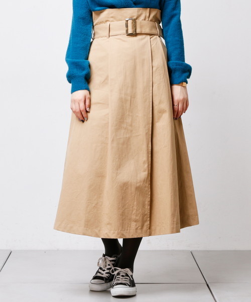 natural couture（ナチュラルクチュール）の「ハイウエストラップ風スカート（スカート・レディース・ブラック/ベージュ/レンガ・FREE）」の18枚目の写真