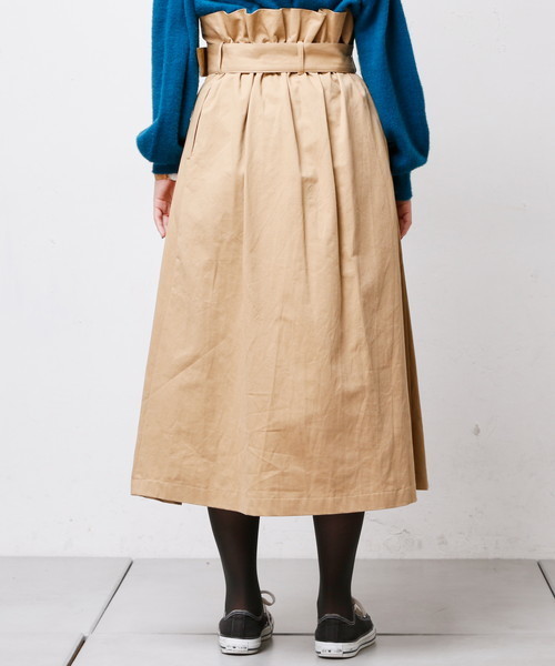 natural couture（ナチュラルクチュール）の「ハイウエストラップ風スカート（スカート・レディース・ブラック/ベージュ/レンガ・FREE）」の15枚目の写真