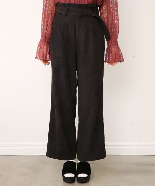 one after another NICE CLAUP（ワンアフターアナザーナイスクラップ）の「細コールパンツ（その他パンツ・レディース・ブラック/ベージュ/ピンク/アイボリー・FREE）」の3枚目の写真