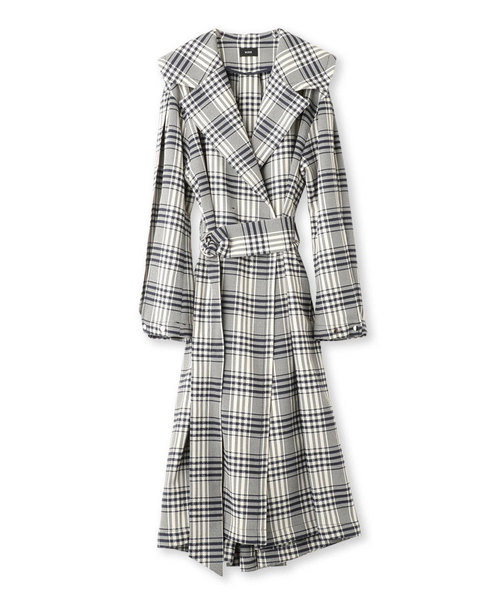 NINE（ナイン）の「グレンチェックコート（トレンチコート）」 - WEAR 