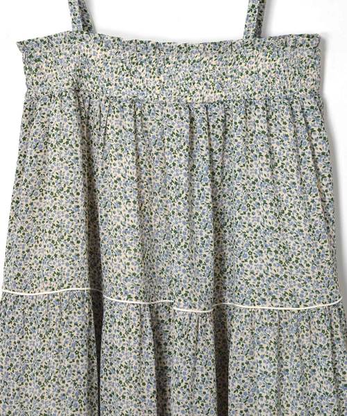 w closet(ダブルクローゼット)の「小花柄パイピングティアードスカート(スカート・レディース・オフホワイト/グリーン系その他/ネイビー・FREE)」の7枚目の写真