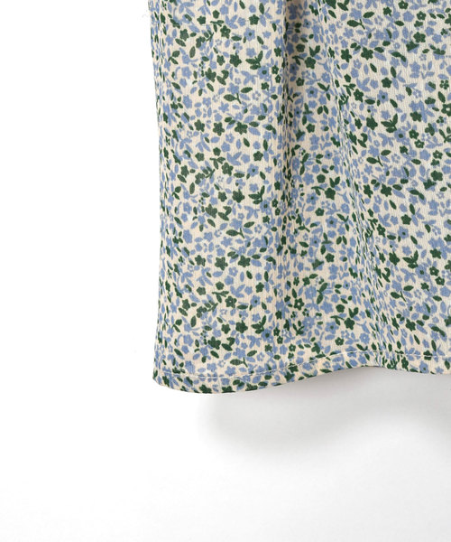 w closet(ダブルクローゼット)の「小花柄パイピングティアードスカート(スカート・レディース・オフホワイト/グリーン系その他/ネイビー・FREE)」の8枚目の写真