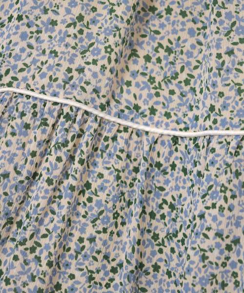 w closet(ダブルクローゼット)の「小花柄パイピングティアードスカート(スカート・レディース・オフホワイト/グリーン系その他/ネイビー・FREE)」の14枚目の写真