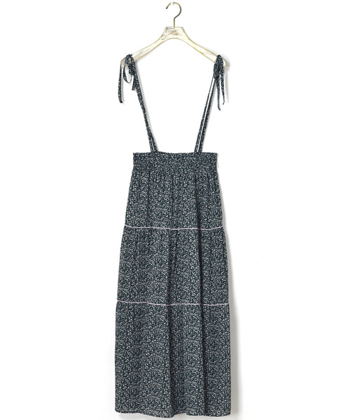 w closet(ダブルクローゼット)の「小花柄パイピングティアードスカート(スカート・レディース・オフホワイト/グリーン系その他/ネイビー・FREE)」の16枚目の写真