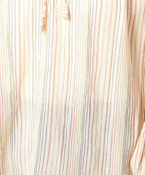 KIIRA（キーラ）の「＜KiiRA＞ストライプブラウス о（シャツ/ブラウス・レディース・ナチュラル/ダークブラウン・FREE）」の3枚目の写真