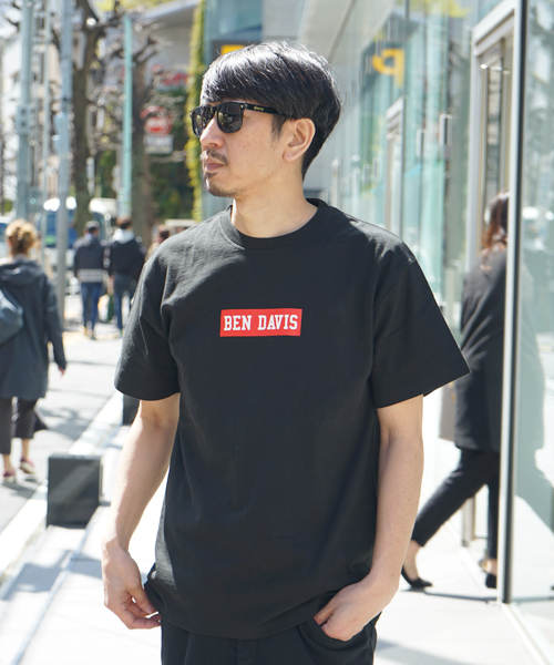 BEN DAVIS（ベンデイビス）の「BEN DAVIS ORIGINALS PRINT TEE（Tシャツ/カットソー・メンズ・ホワイト/ブラック/ネイビー/ピンク/ヘザーグレー/オレンジ/ホワイト×ブラック/ブラック×ブラック・LARGE/MEDIUM/SMALL/X-LARGE）」の3枚目の写真