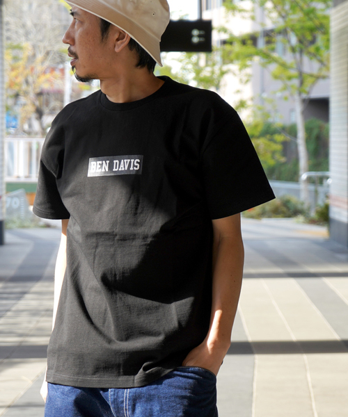 BEN DAVIS（ベンデイビス）の「BEN DAVIS ORIGINALS PRINT TEE（Tシャツ/カットソー・メンズ・ホワイト/ブラック/ネイビー/ピンク/ヘザーグレー/オレンジ/ホワイト×ブラック/ブラック×ブラック・LARGE/MEDIUM/SMALL/X-LARGE）」の4枚目の写真