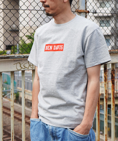 BEN DAVIS（ベンデイビス）の「BEN DAVIS ORIGINALS PRINT TEE（Tシャツ/カットソー・メンズ・ホワイト/ブラック/ネイビー/ピンク/ヘザーグレー/オレンジ/ホワイト×ブラック/ブラック×ブラック・LARGE/MEDIUM/SMALL/X-LARGE）」の5枚目の写真
