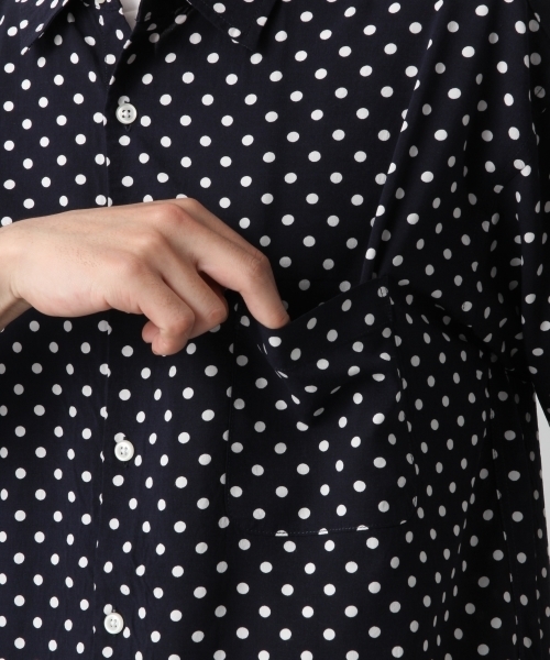 RAGEBLUE（レイジブルー）の「ドットシャツ/794626（シャツ/ブラウス・メンズ・ホワイト/ネイビー・LARGE/MEDIUM/SMALL）」の8枚目の写真