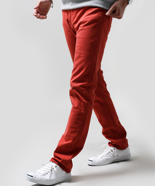 NANO universe（ナノユニバース）の「NU NARROW SKINNY チノ（チノパンツ・メンズ・ベージュ/オリーブ/イエロー/ピンク/ブルー/グレー/ブラック・SMALL/MEDIUM/LARGE/X-LARGE）」の7枚目の写真