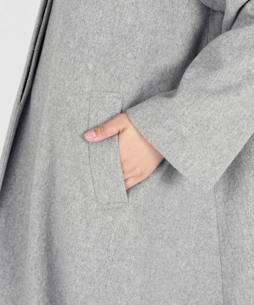 Khaju（カージュ）の「Khaju:Vネックフレアコート◇（その他アウター・レディース・グレー/オリーブ/キャメル・ONE SIZE）」の12枚目の写真