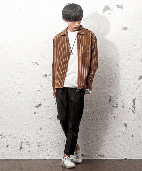 MinoriTY（マイノリティ）の「ランダムストライプドリズラー　長袖（その他アウター・メンズ・ブラック/ネイビー/ブラウン/カーキ・M/L）」の8枚目の写真