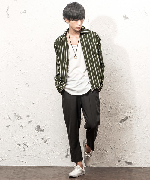 MinoriTY（マイノリティ）の「ランダムストライプドリズラー　長袖（その他アウター・メンズ・ブラック/ネイビー/ブラウン/カーキ・M/L）」の12枚目の写真