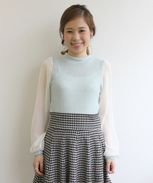 Chico | ﾊｲﾈｯｸ畦編みﾊﾟﾌ長袖(ニット/セーター)
