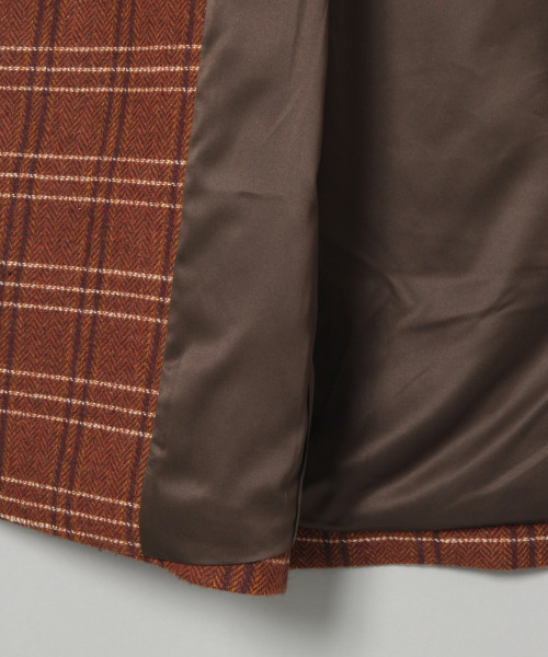 JEANASIS（ジーナシス）の「チェックBIGロングコート/813508（チェスターコート・レディース・ブラック系その他/ブラウン系その他・FREE）」の10枚目の写真