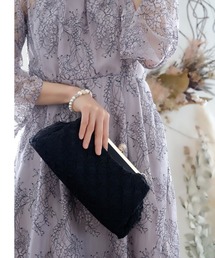 【Cupid Heart】結婚式おすすめBAG♪パール持ち手フリルパーティーBAG