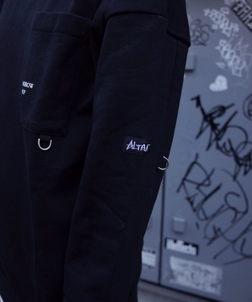 rovtski（ロフトスキー）の「【ビッグシルエット】ASSIST WORK CR SW POCKET（スウェット・レディース・ブラック/ベージュ・MEDIUM/LARGE）」の20枚目の写真