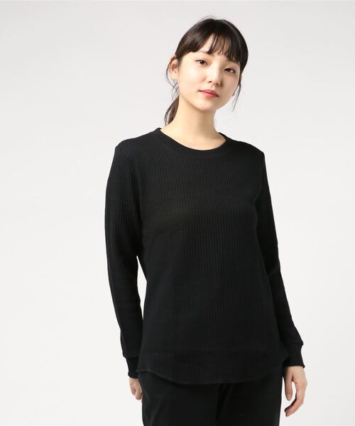 Bling Leads（ブリングリーズ）の「【Bl】ビッグ　ワッフルクルーロンＴ（Tシャツ/カットソー・メンズ・ブラック/グレー/オフホワイト・MEDIUM/LARGE/X-LARGE）」の3枚目の写真