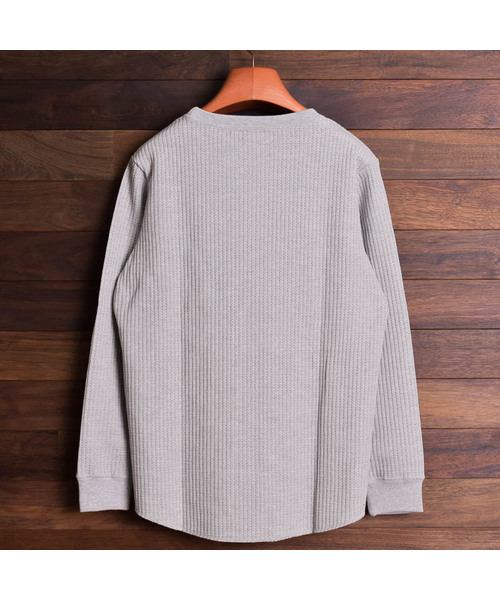 Bling Leads（ブリングリーズ）の「【Bl】ビッグ　ワッフルクルーロンＴ（Tシャツ/カットソー・メンズ・ブラック/グレー/オフホワイト・MEDIUM/LARGE/X-LARGE）」の7枚目の写真