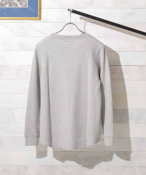 Bling Leads（ブリングリーズ）の「【Bl】ビッグ　ワッフルクルーロンＴ（Tシャツ/カットソー・メンズ・ブラック/グレー/オフホワイト・MEDIUM/LARGE/X-LARGE）」の13枚目の写真