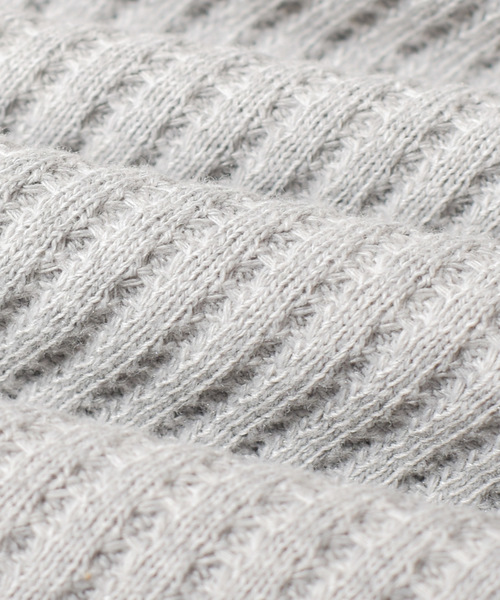 Bling Leads（ブリングリーズ）の「【Bl】ビッグ　ワッフルクルーロンＴ（Tシャツ/カットソー・メンズ・ブラック/グレー/オフホワイト・MEDIUM/LARGE/X-LARGE）」の14枚目の写真