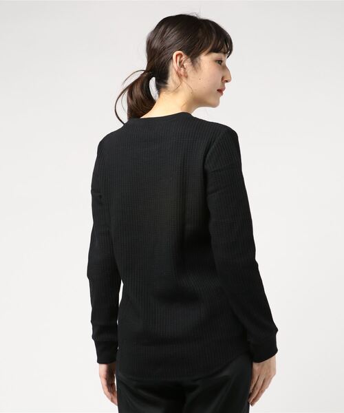 Bling Leads（ブリングリーズ）の「【Bl】ビッグ　ワッフルクルーロンＴ（Tシャツ/カットソー・メンズ・ブラック/グレー/オフホワイト・MEDIUM/LARGE/X-LARGE）」の6枚目の写真