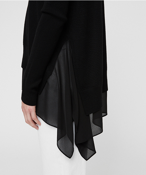 LIBBY CREW NECK | 異素材ミックスニット LIBBY CREW NECK | 異素材ミックスニット
