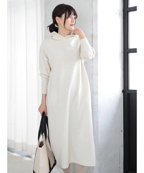 AMERICAN HOLIC(アメリカンホリック)の「ミニ裏毛マキシワンピース(ワンピース・レディース・オートミール/LT.Gray/チャコールグレー・FREE)」の11枚目の写真