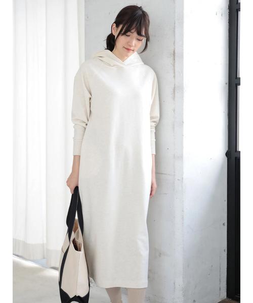 AMERICAN HOLIC(アメリカンホリック)の「ミニ裏毛マキシワンピース(ワンピース・レディース・オートミール/LT.Gray/チャコールグレー・FREE)」の12枚目の写真