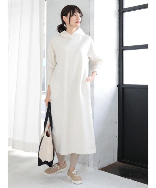 AMERICAN HOLIC(アメリカンホリック)の「ミニ裏毛マキシワンピース(ワンピース・レディース・オートミール/LT.Gray/チャコールグレー・FREE)」の13枚目の写真