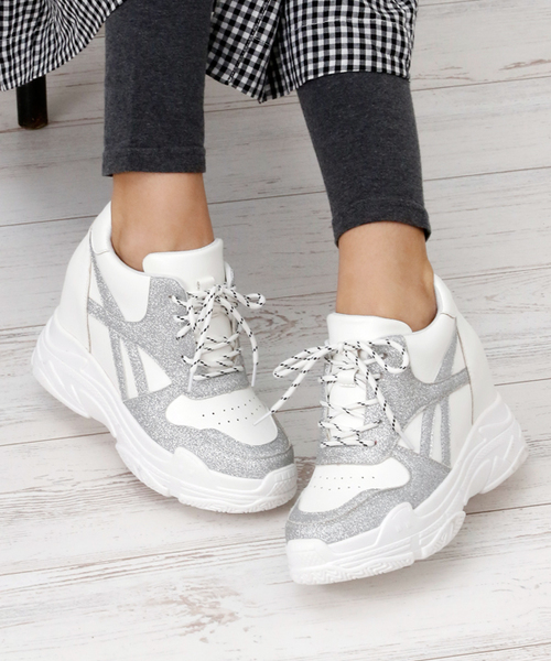 Attagirl アタガール の 厚底 インヒール レースアップ スニーカー スニーカー Wear