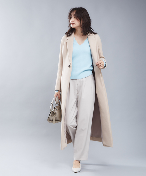 qualite(カリテ)の「ウエストマークロングコート(トレンチコート・レディース・ベージュ・38/36)」の7枚目の写真